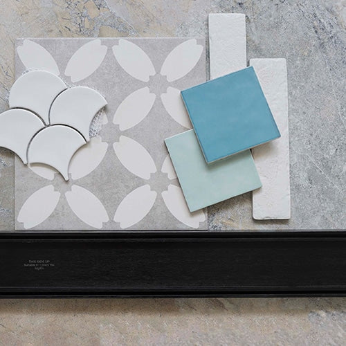 Drains With Tile Insert Midnight Black Full Kit