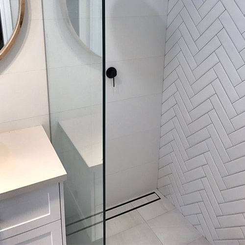 Drains With Tile Insert Midnight Black Full Kit
