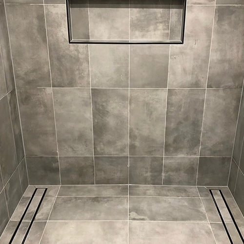 Drains With Tile Insert Midnight Black Full Kit