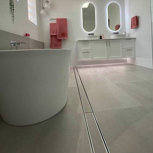 Drains With Tile Insert Silk Silver Full Kit