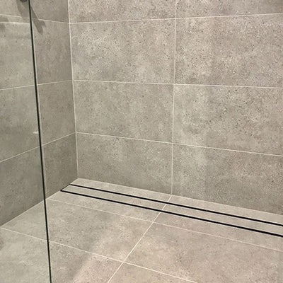 Drains With Tile Insert Midnight Black Full Kit