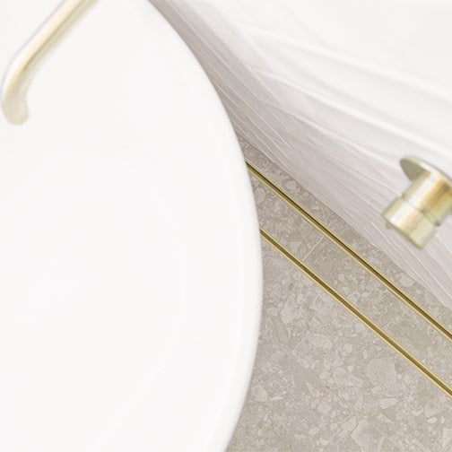 Drains with tile insert gold