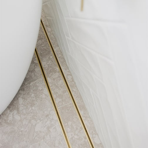 Drains with tile insert gold