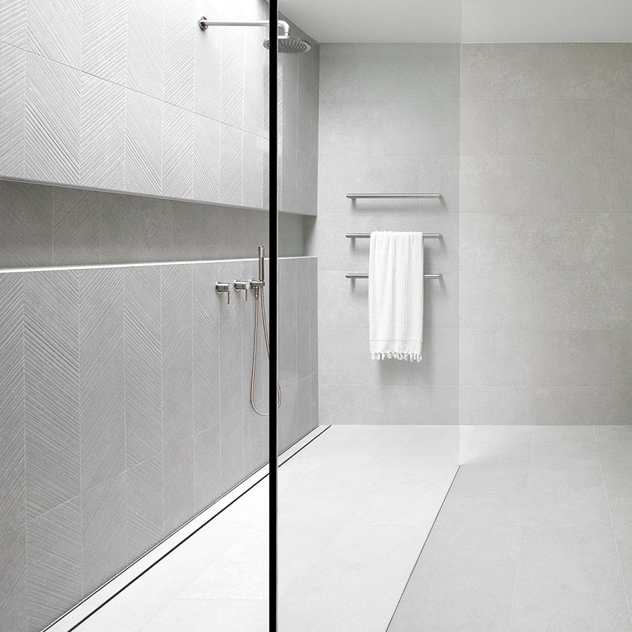 Drains With Tile Insert Silk Silver Full Kit